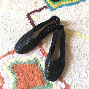 COS braided leather ballet flats